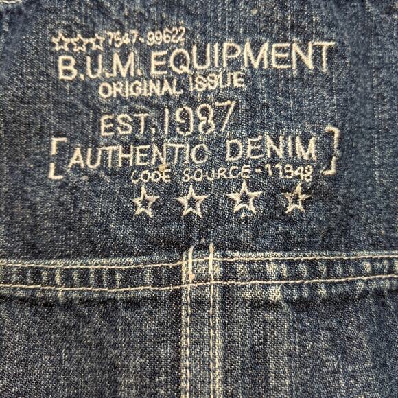 Vintage 90's B.U.M Equipment Overalls Original Issue 100% Cotton - Picture 3 of 10